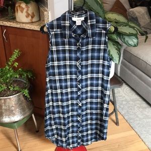 Anthropologie San Souci Plaid Dress 100% Cotton
